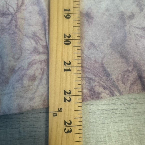 New Directions Pink Rose Script Print Top‎ M USA Romantic Floral Long Sleeve Y2K - Picture 6 of 6